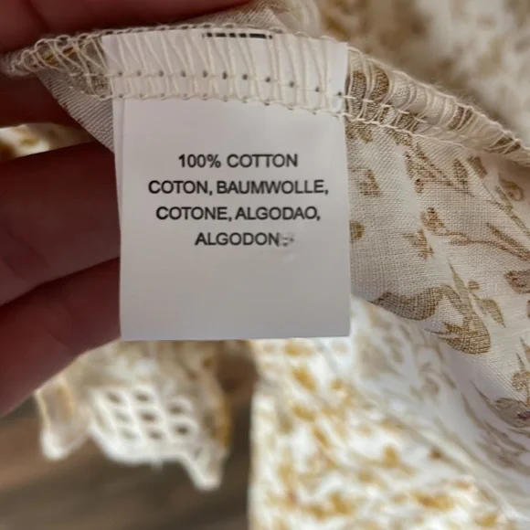 Blue Tassel Reversible Tieback Blouse w/ Crocheted Fringe - Picture 6 of 7